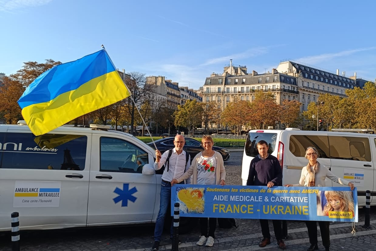 Ambulance mitraillée France : 15 ambulances pour l’Ukraine !