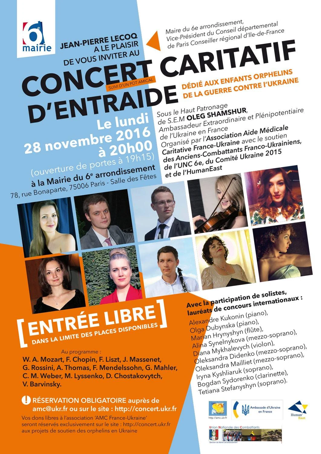 Concert caritatif à la Mairie du 6e : 1 797 € pour les colonies de vacances