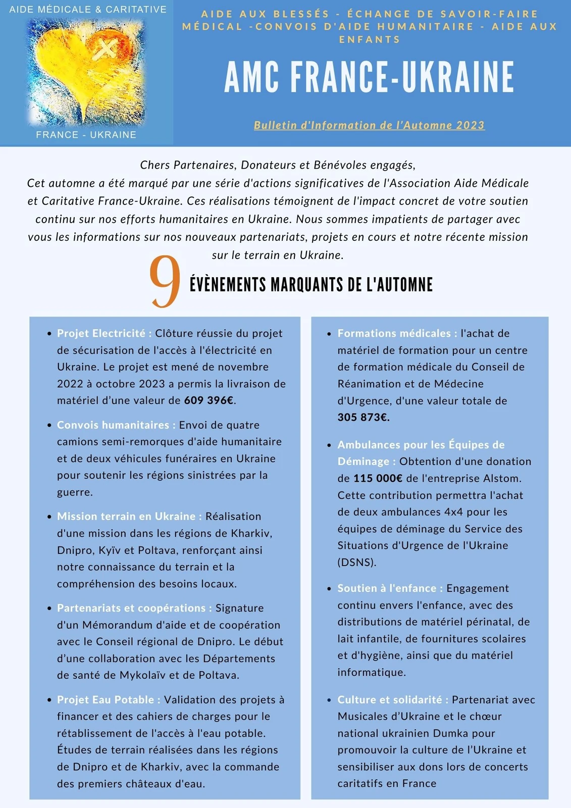 Bulletin d’information – Automne 2023