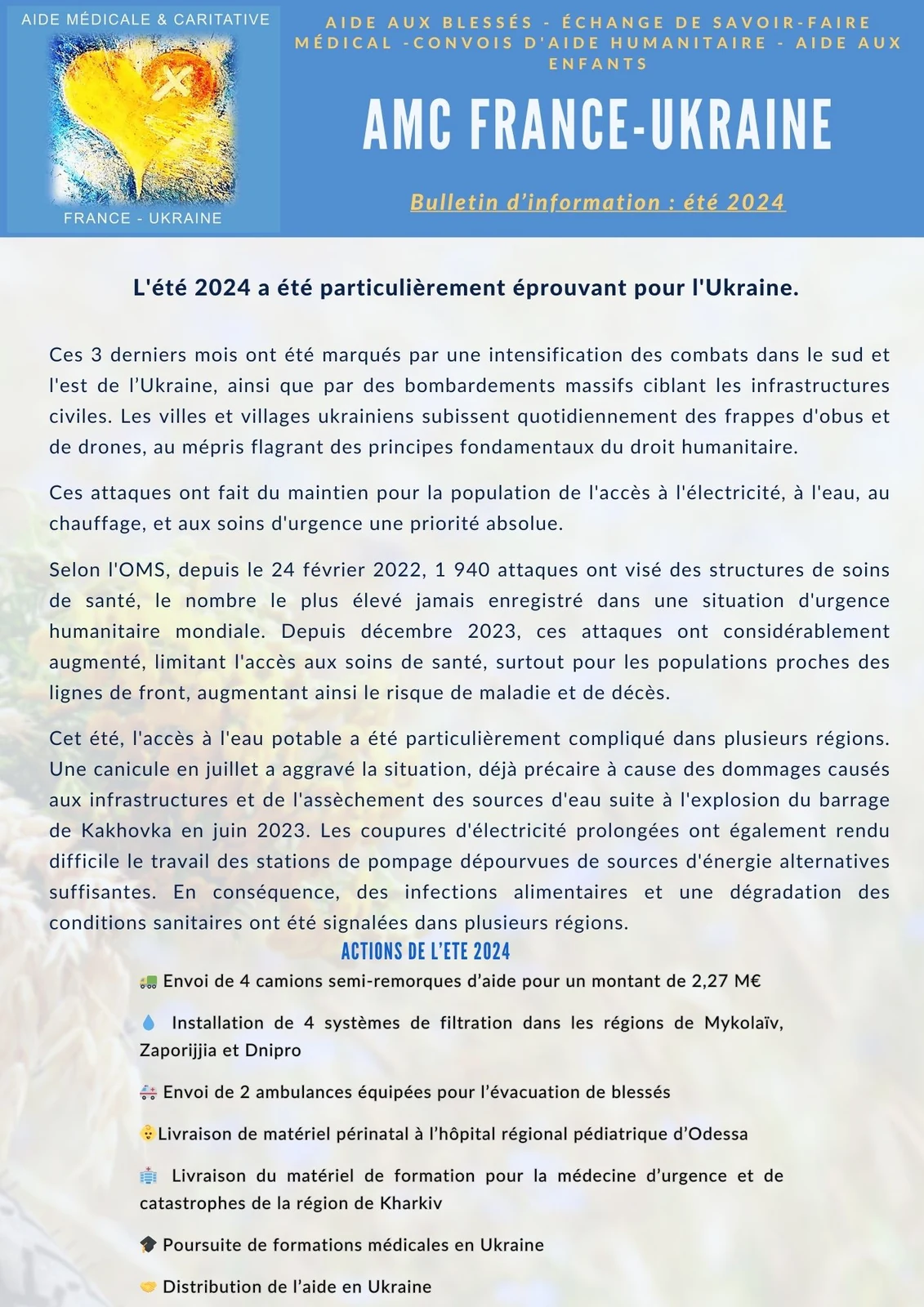 Bulletin d’information – Été 2024