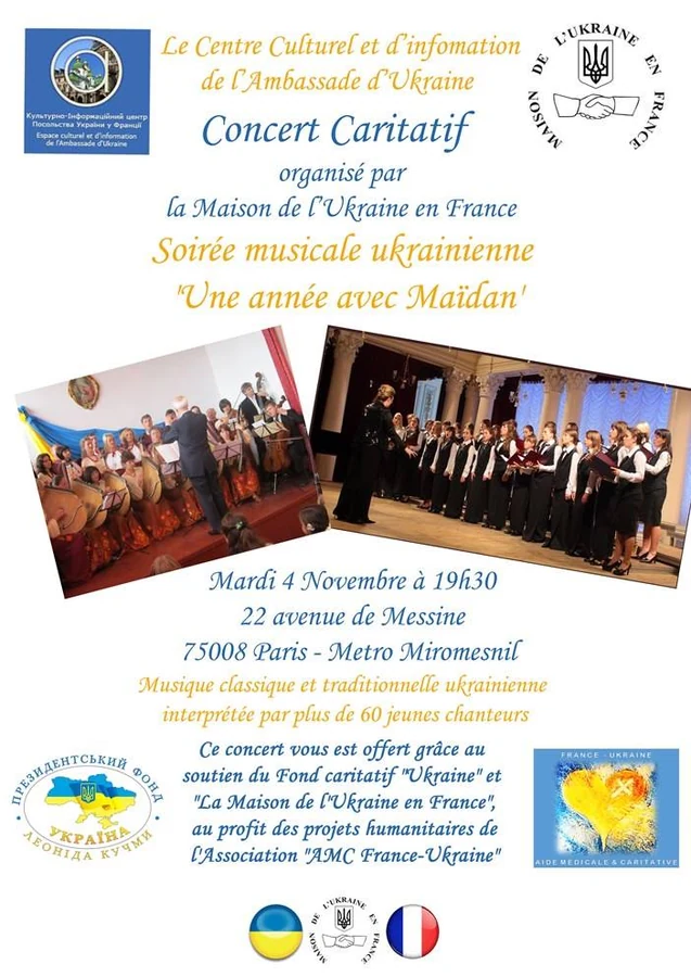 Soirée musicale ukrainienne « Une année avec Maïdan »