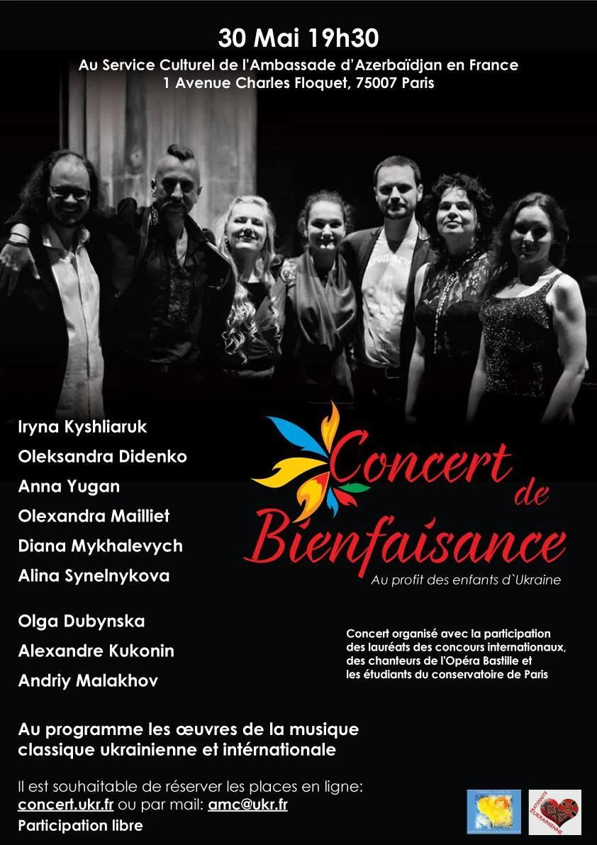 Concert de bienfaisance au profit des enfants d’Ukraine à Paris